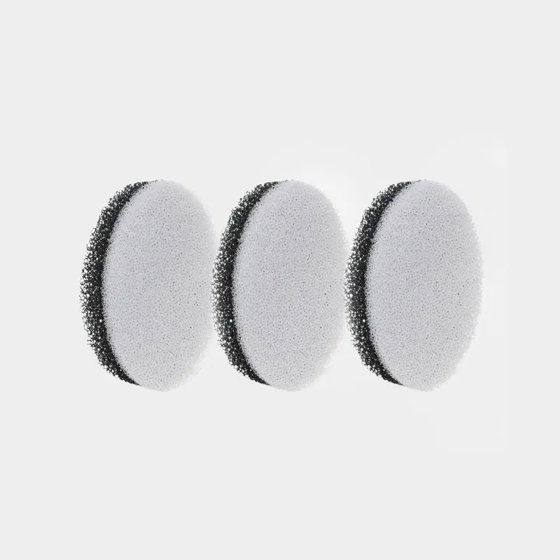 Sponge for washing dishes, 9x6 cm, 3 pcs, abrasive, oval, black and gray, Black clean