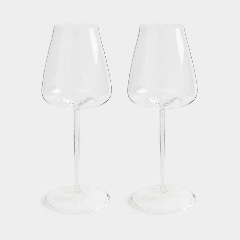 Drinking glass, 450 ml, 2 pcs, glass / rhinestones, Sorento crystal