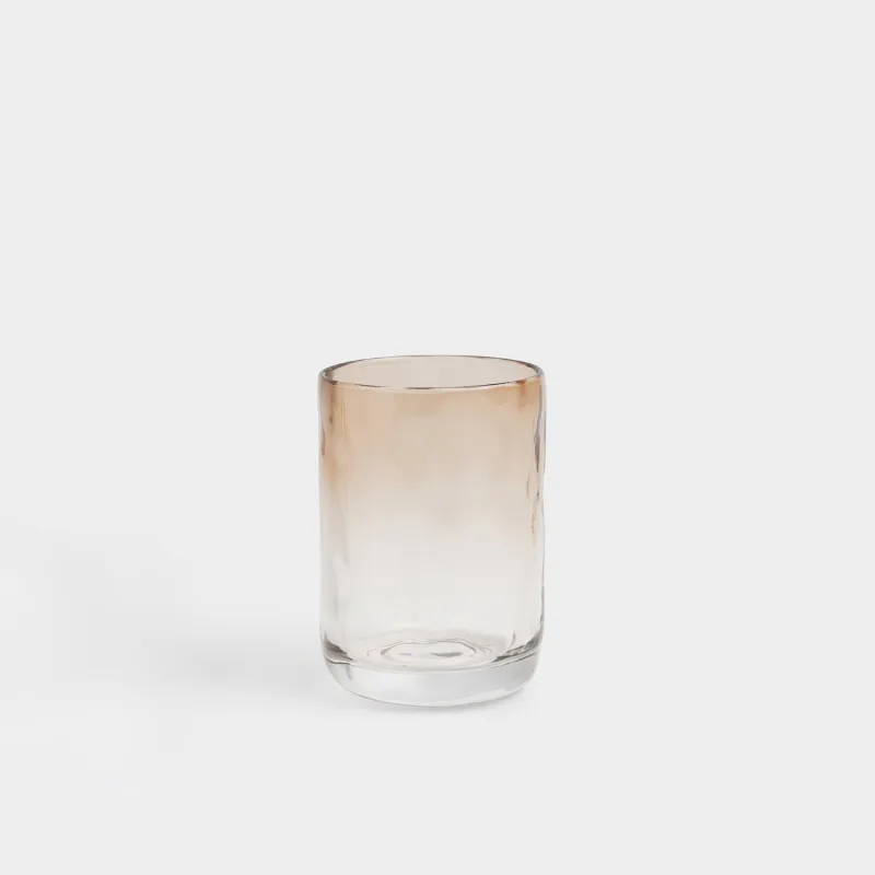 Bathroom tumbler, 10 cm, glass, brown, Gradient, Rachas