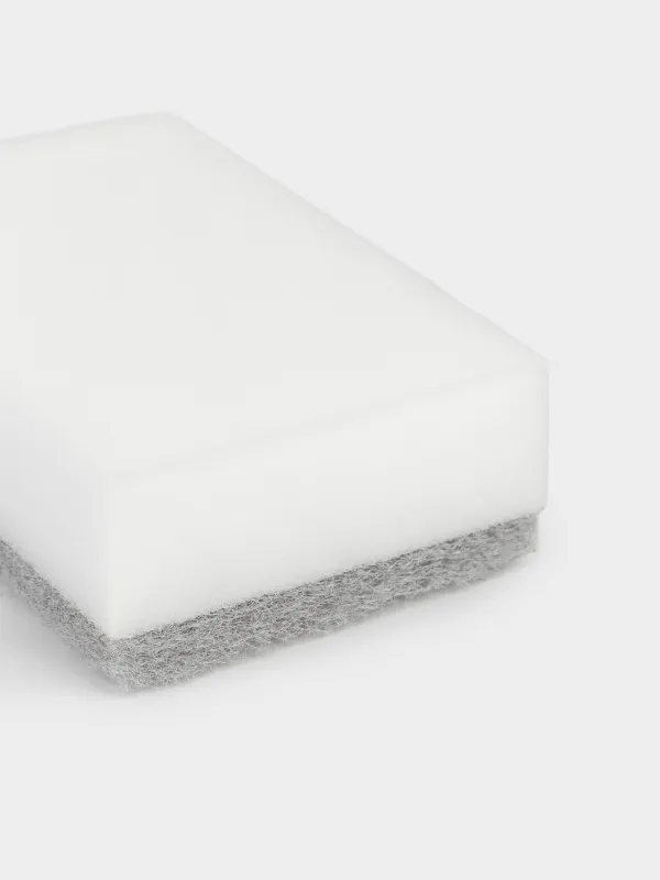 Melamine sponge, 3 pcs, with abrasive insert, beige, Clean, image-3