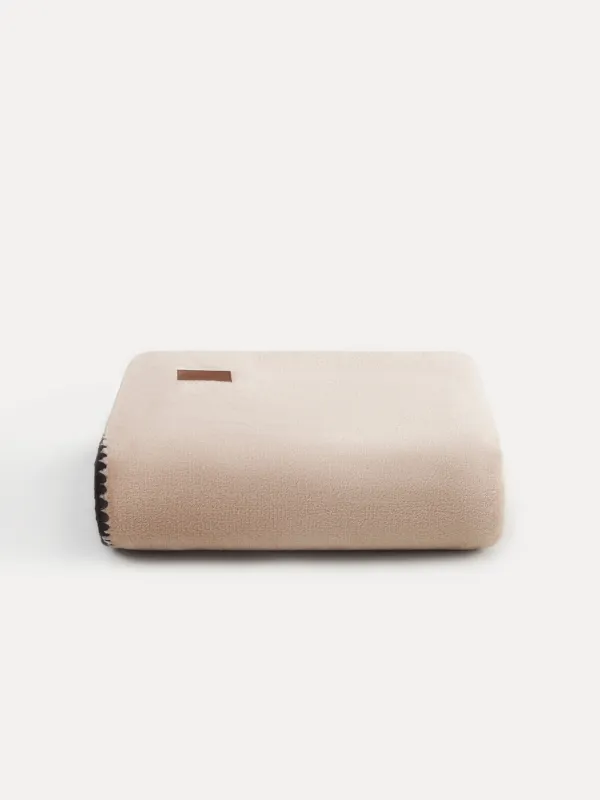 Plaid, 140x190 cm, flannel, sand, Flannel, image-7