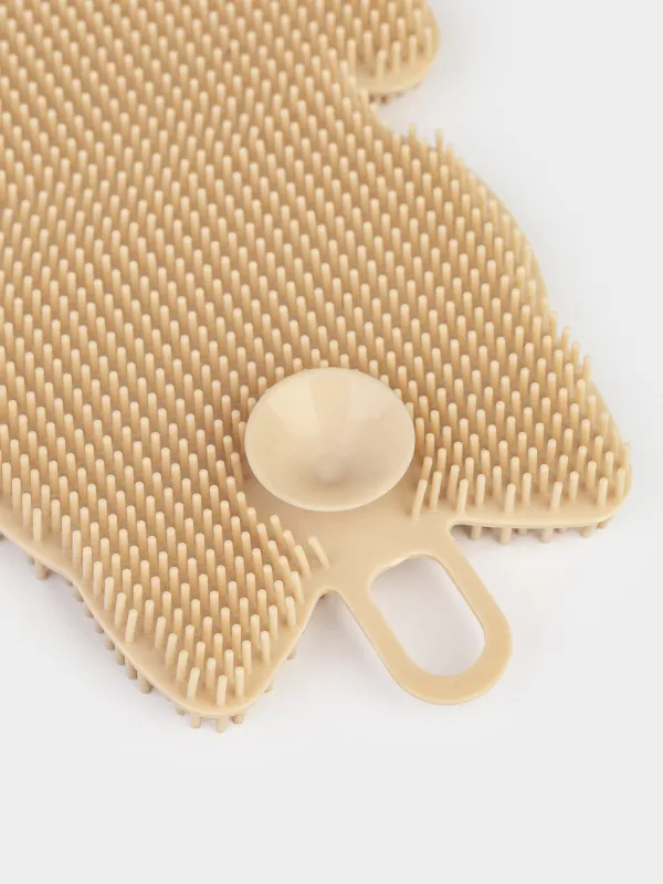 Dish washing sponge, 14 cm, Silicone, Beige, Cat, Manny, image-4