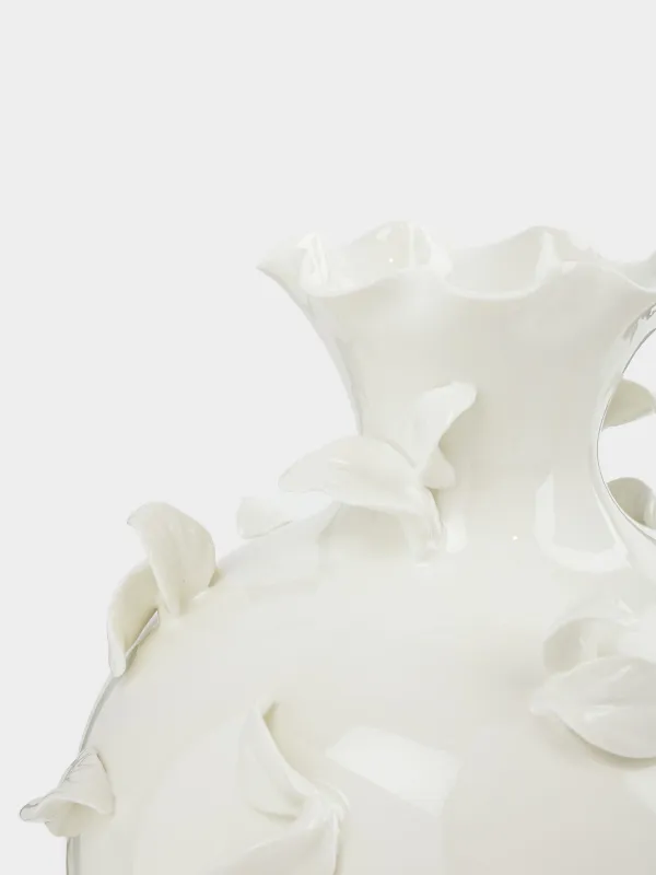 Flower vase, 26 cm, ceramic, milky, Petals, Bloome, image-2