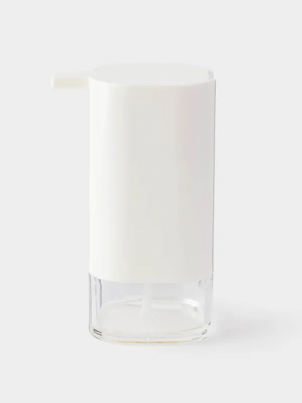 Liquid soap dispenser, 440 ml, plastic / acrylic, milky, Eleos, image-0