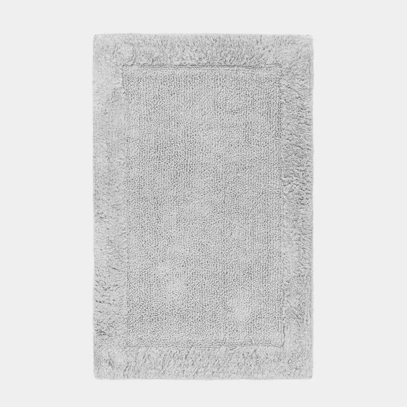 Bathroom mat, 40x60 / 50x80 cm, 2 pcs, Anti-slip, Cotton, Light grey, Metric, image-1