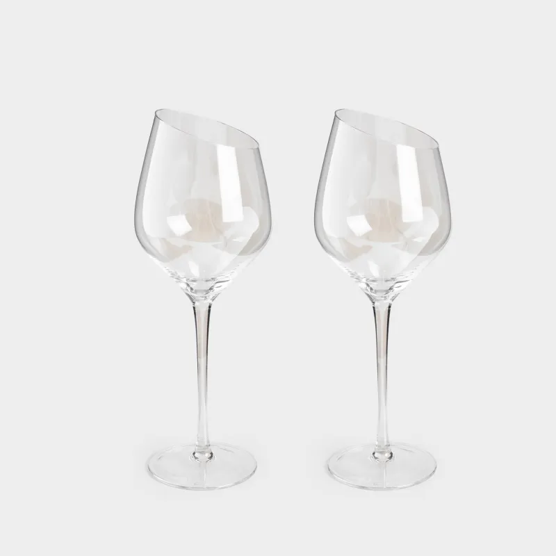 White wine glass, 460 ml, 2 pcs, glass, mother of pearl, Charm L polar