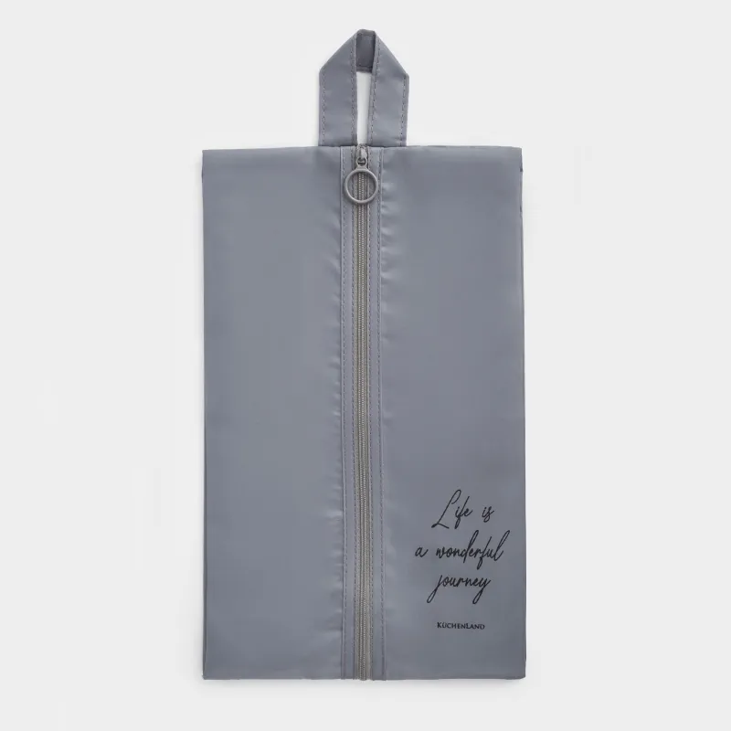 Shoe organizer, 34x20 cm, twill, grey, Travel comfort