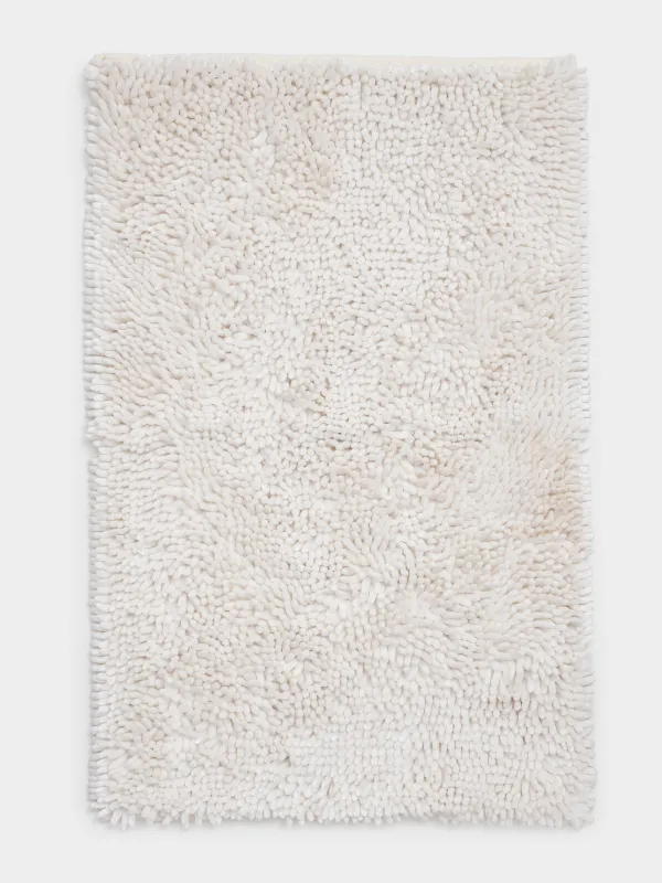 Mat, 50x80 cm, anti-slip, polyester, Milk, Fluff, image-0