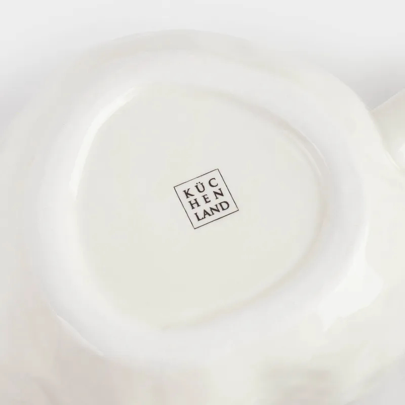 Mug, 500 ml, ceramic, milky gold, Heart, Crumple amour, image-3