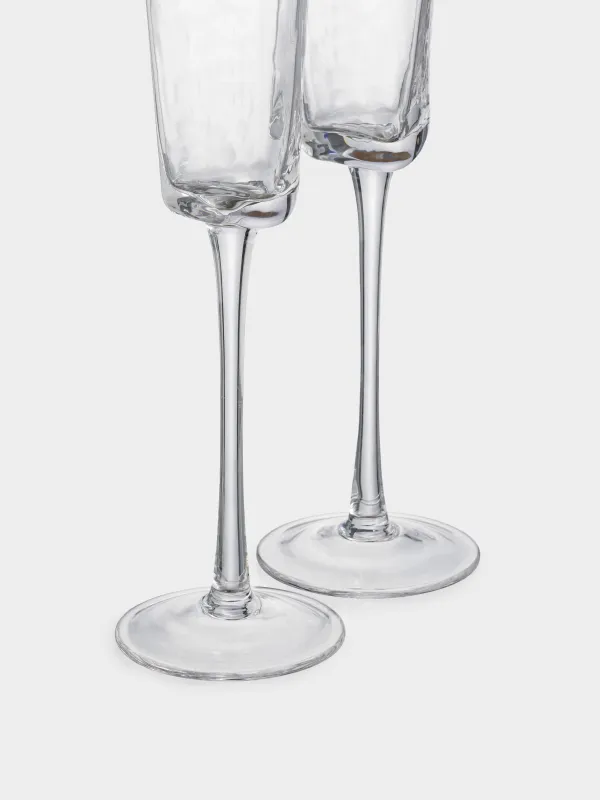 Drinking glass, 160 ml, 2 pcs, glass, with golden edging, Triangle Gold, image-3