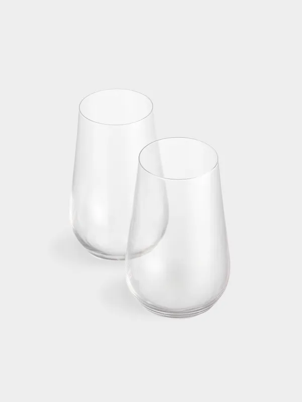 Glass, 14 cm, 580 ml, 2 pcs, crystal glass, Ferentino, image-3