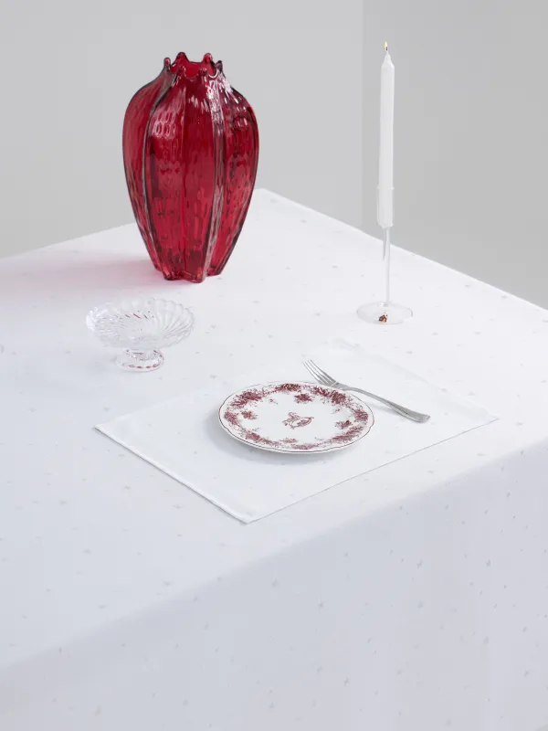 Placemat, 30x45 cm, jacquard, polyester, light grey, Silver stars, Starlight, image-3