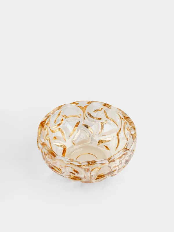 Salad bowl, 24x11 cm, 2.8 l, glass R, amber, Patterns, Gala, image-1