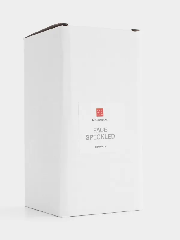 Liquid soap dispenser, 460 ml, Ceramic / Plastic, White, Speckled, Face, Face speckled, image-4