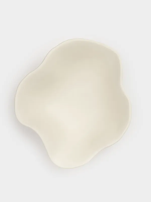 Bowl, 13x5 cm, ceramic, milky, Vintage flowers, La flore, image-3