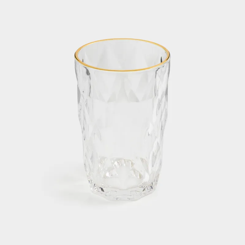 Set for drinks, 4 persons, 5 items, on a stand, glass R / metal, golden, Rhomb gold, image-7