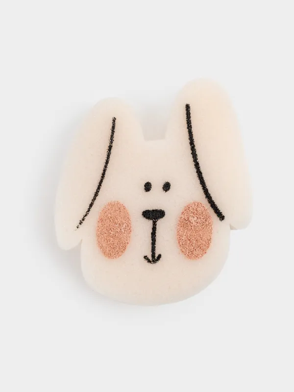 Body sponge, 12 cm, Children's, polyurethane, Beige, Rabbit, Childhood, image-0