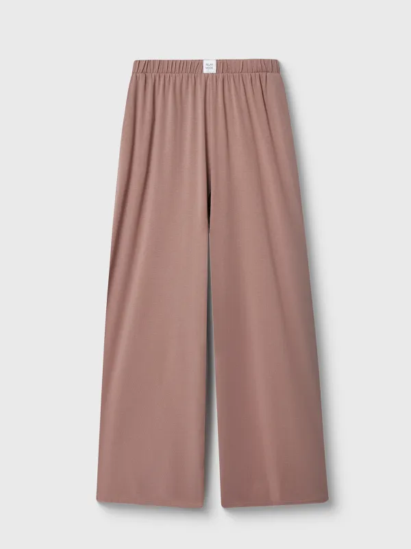 Women's trousers, homewear, size S, cotton / viscose/spandex, beige melange, Wiana, image-6