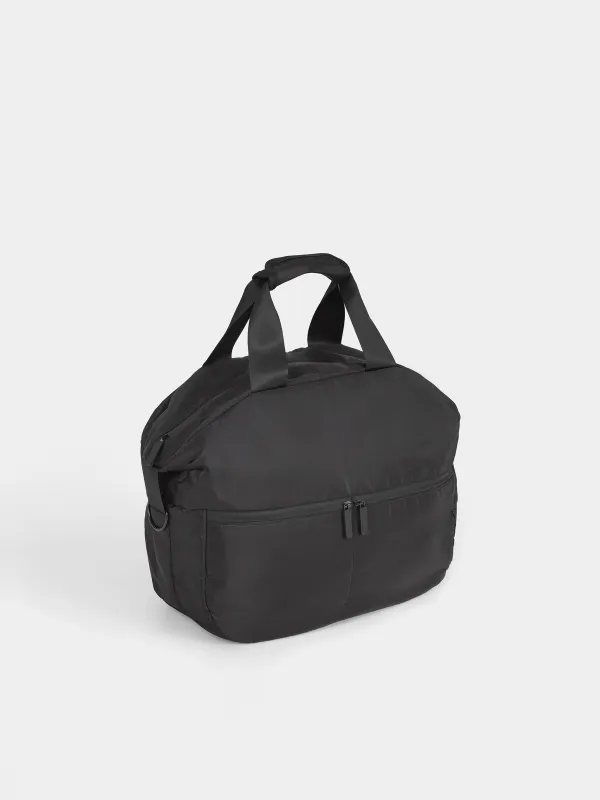 Sports bag, 43x34 cm, with handle and shoulder strap, nylon, black, Force, image-1