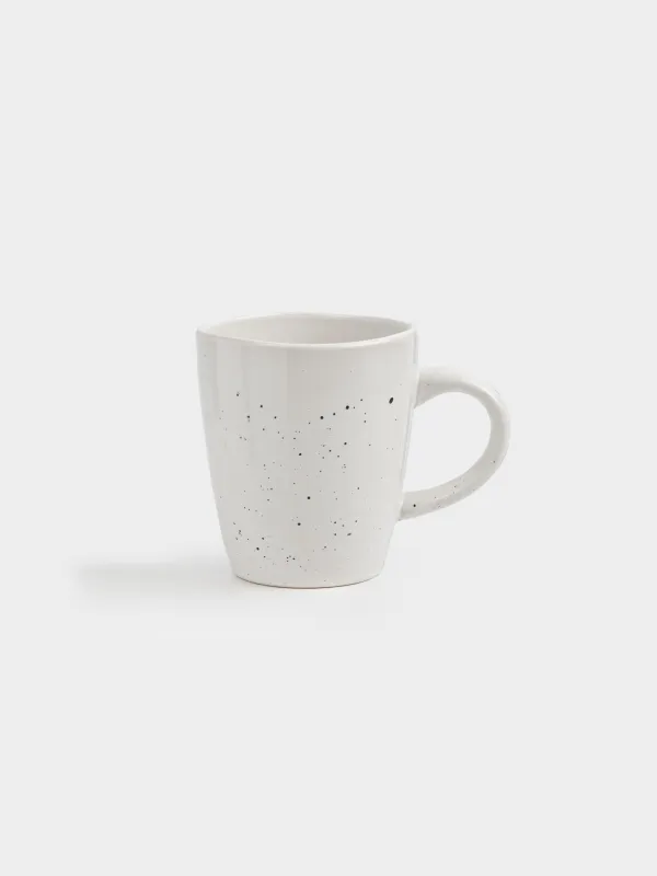 Mug, 470 ml, 2 pcs, ceramic, milky, speckled, Uneven edge, Xoras, image-2