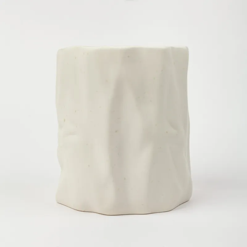 Kitchen accessories stand, 15 cm, ceramic, milk, speckled, Crumple speckled, image-2