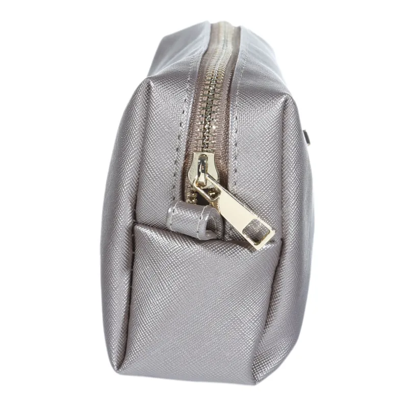 Cosmetic bag, 21x13 cm, polyurethane, golden, Beauty, image-1