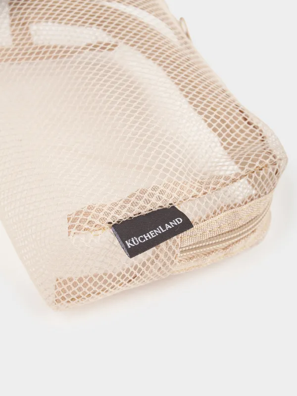 Cosmetic bag, 18x12 cm, polyester, beige, Mesh, Easy Travel, image-3