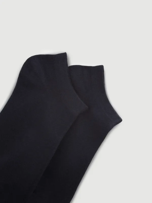 Men's socks, Size 39-42, cotton / polyester, black, Basic, image-2