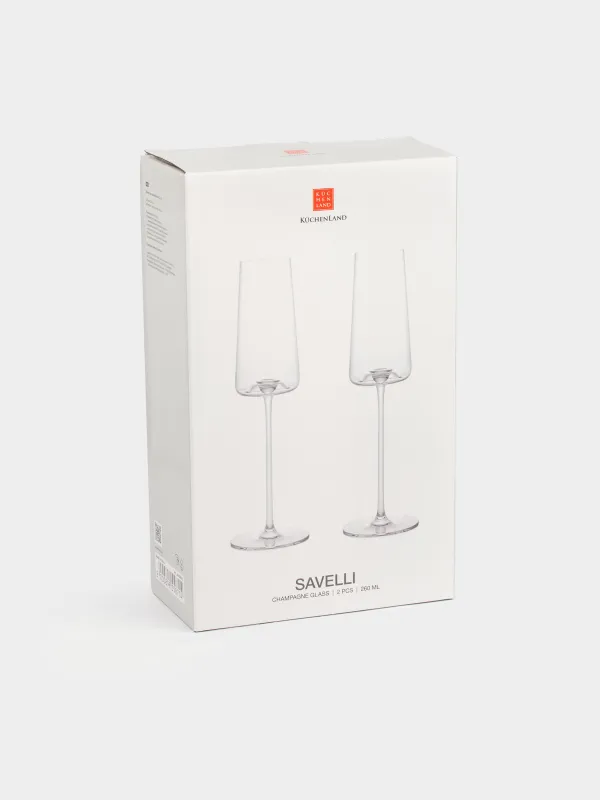 Drinking glass, 260 ml, 2 pcs, glass, Savelli, image-4