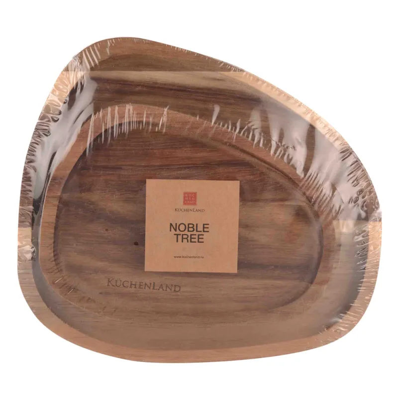 Set of dishes, 16x12 / 20x18 cm, 2 pcs, wood, oval, Noble tree, image-4