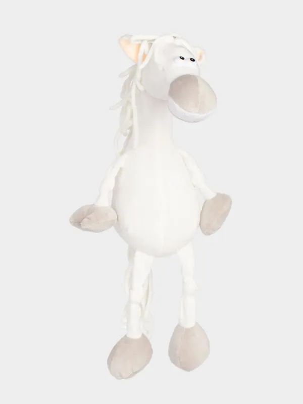 Toy, 45 cm, soft, polyester, white, Horse, Horse toy, image-0