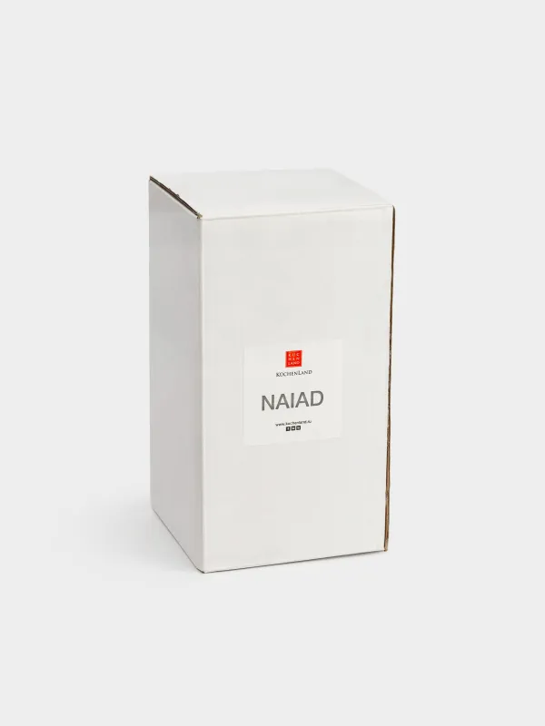 Candle holder, 16 cm, for one candle, on a leg, glass, Naiad, image-6