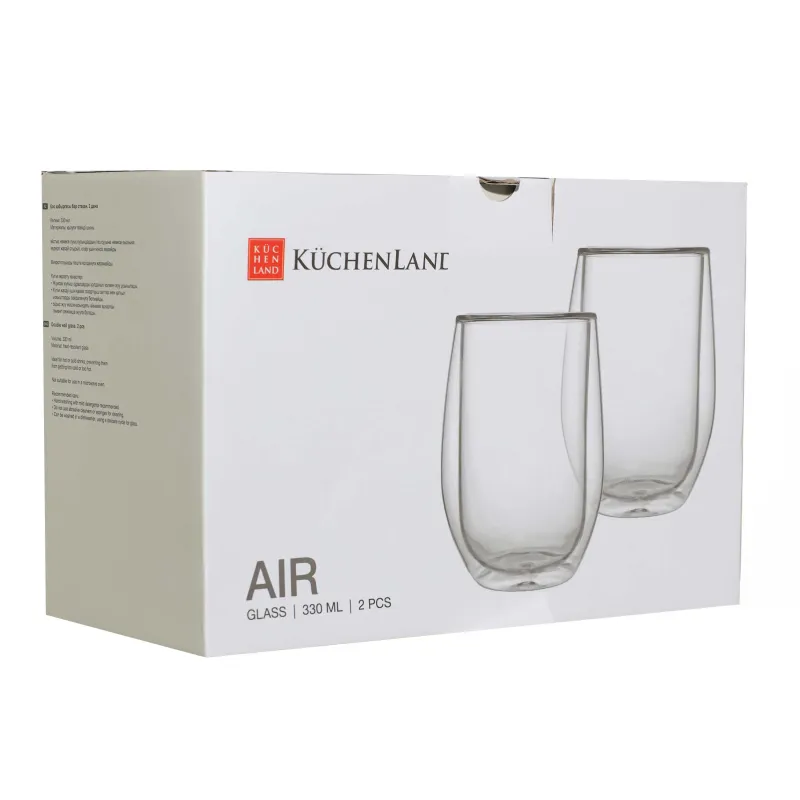 Glass, 12 cm, 330 ml, 2 pcs, glass B, Air, image-2