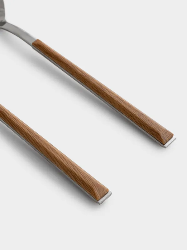 Table spoon, 2 pcs, steel/plastic, brown, Prague, image-2