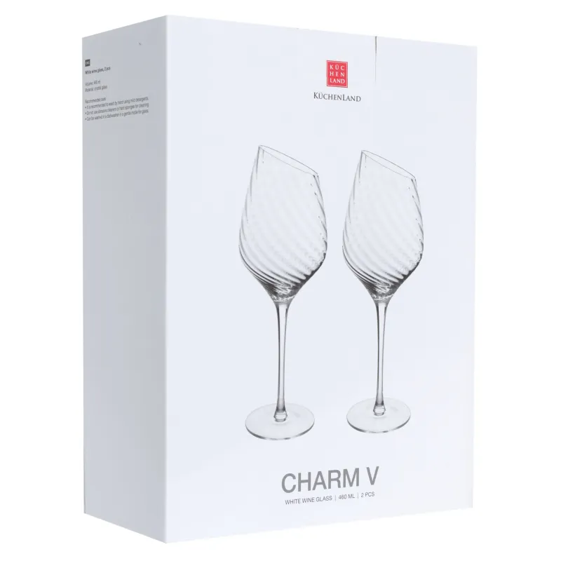 Drinking glass, 460 ml, 2 pcs, glass, Charm V, image-1