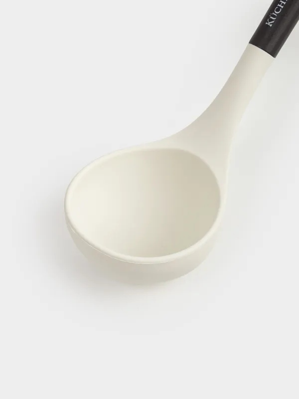 Ladle, 32 cm, silicone / plastic, beige-black, Service, image-2