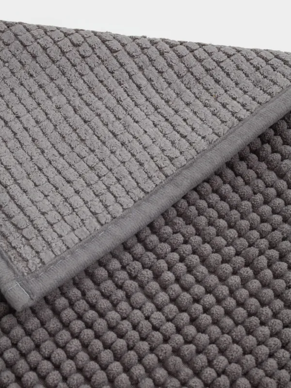 Mat, 50x80 cm, polyester, dark grey, Hillock, image-1