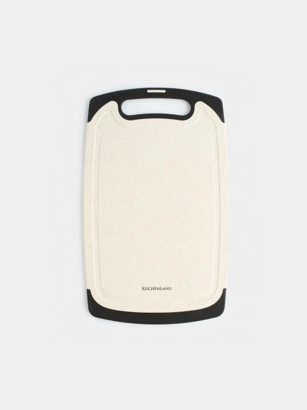 Cutting board, 32x20 cm, rectangular, plastic / rubber, milky, Speck-light, image-0