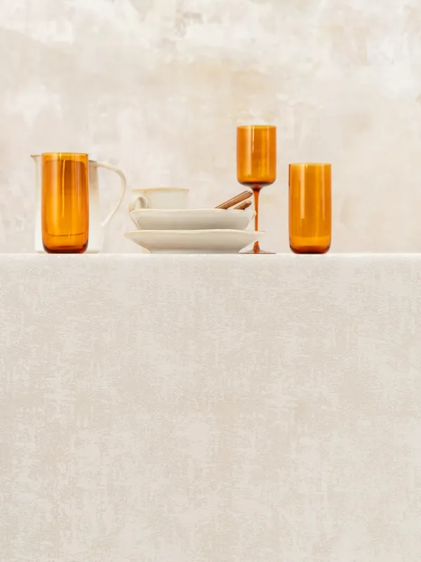 Tablecloth, 170x250 cm, polyester, beige, Jacquard, image-1