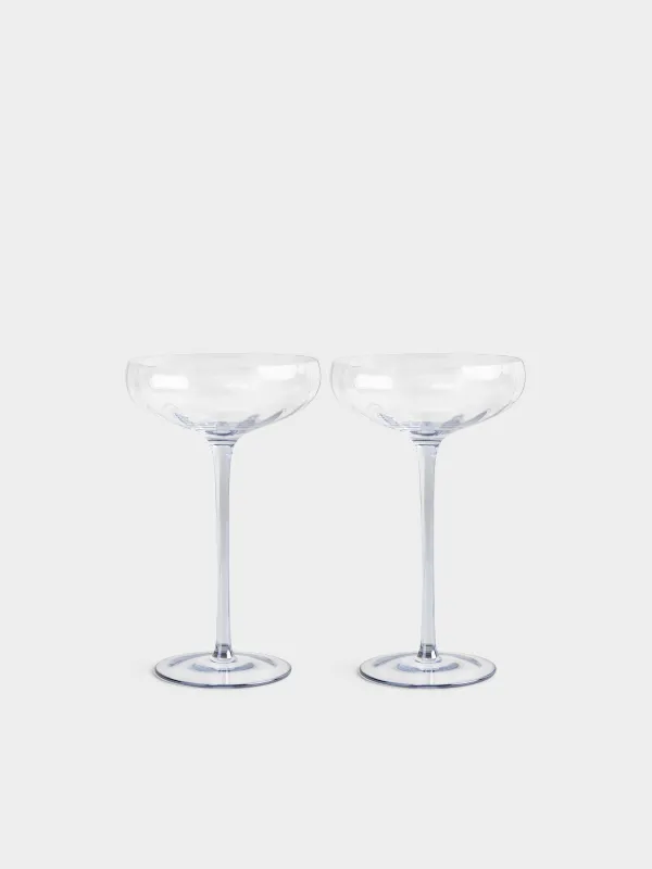 Drinking glass, 220 ml, 2 pcs, glass, blue, Filo R color, image-0
