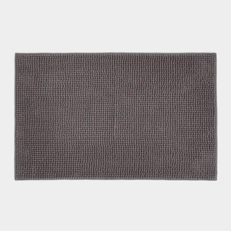 Mat, 50x80 cm, polyester, dark grey, Hillock