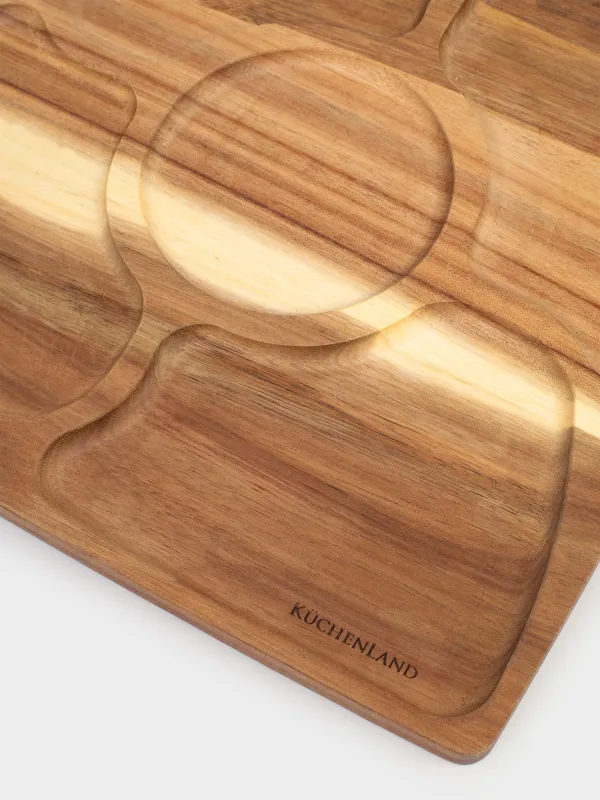 Menagerie, 28 cm, 5 otd, wood, square, Noble tree, image-3