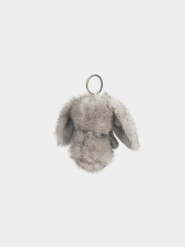 Keychain, 11 cm, soft, polyester / metal, grey, Rabbit, Rabbit, image-2