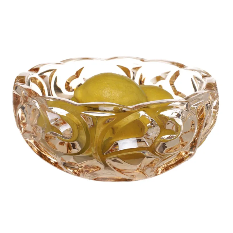 Salad bowl, 24x11 cm, 2.8 l, glass R, amber, Patterns, Gala, image-3