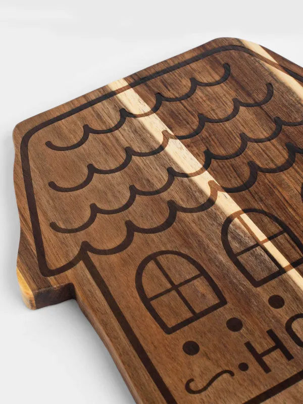 Cutting board, 23x30 cm, wood, House, Noble tree, image-1