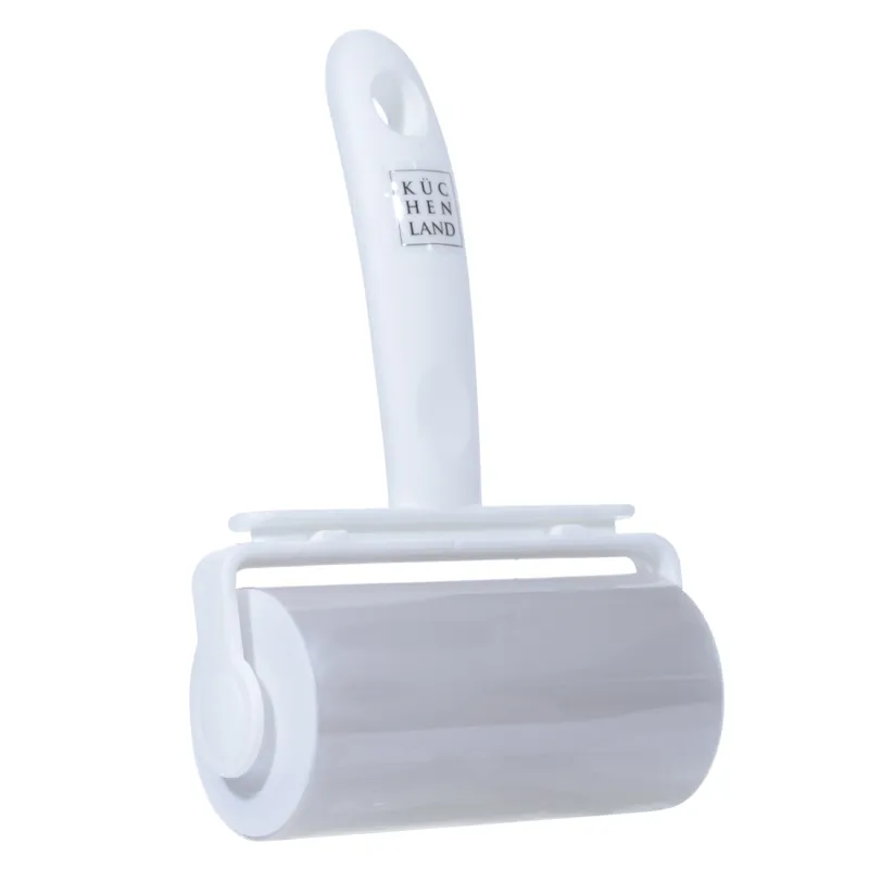 Cloth cleaning roller, 18x12 cm, reusable, with cover, grey, Roller, image-0