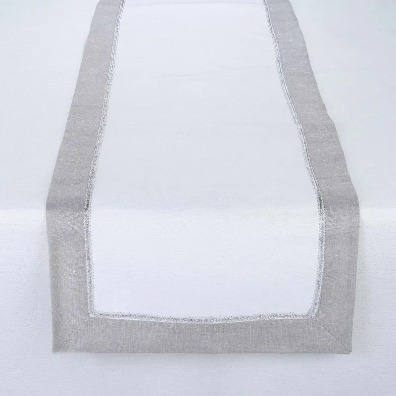 Table path, 40x160 cm, polyester, white-gray, Milky way, image-1