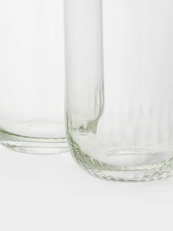 Glass, 12 cm, 460 ml, 2 pcs, crystal glass, green, Rofrano, image-2