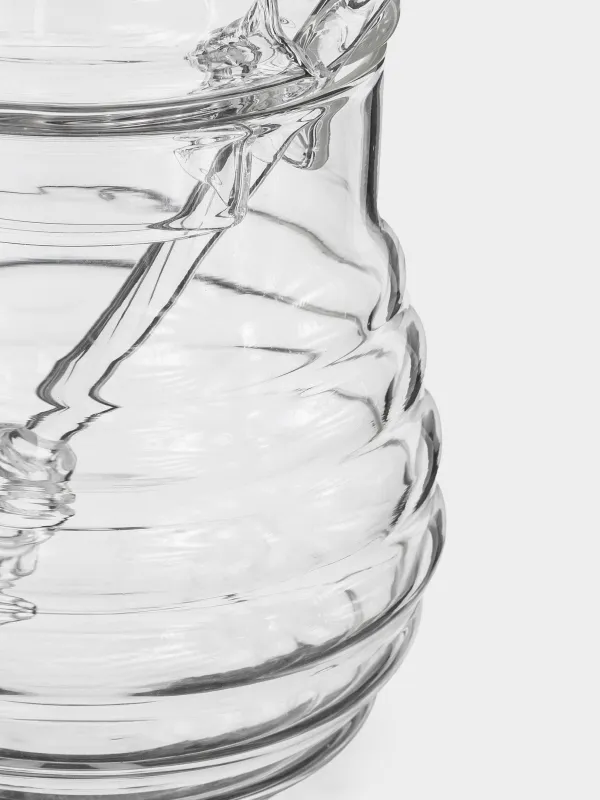 Honey jar, 400 ml, with spoon, glass B, Honey, image-2