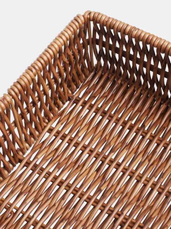 Grocery basket, 26x18 cm, rattan, rectangular, brown, Blendy, image-3